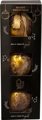 Obrázek produktu pro TS Collection - Vánoční ozdoba Shadow gold - sada 3 kusů