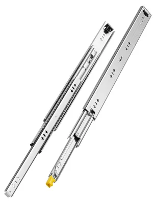 Immagine prodotto di VEVOR 1 coppia di guide per cassetti ad estrazione totale 600 mm, portata 113,4 kg, guide per cassetti, cuscinetti a sfera con cricchetto, guide telescopiche montate lateralmente, ideali per armadi, cassetti industriali