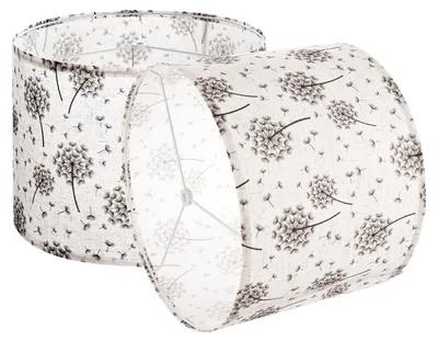 Obrázok produktu pre VEVOR tienidlo bubon 33 x 33 x 25 cm (hore x dole x vysoko), 2 ks stredné náhradné tienidlá z ľanu + PVC, tienidlo pre stolové lampy stojacie lampy závesné lampy (svetlý vzor púpavy)