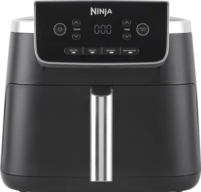 Produktbild von Ninja AF140EU Heißluftfritteuse schwarz/silber, 4 Funktionen, 4,7 l Antihaftkorb