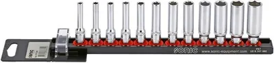 Produktbild von SONIC Steckschlüsselsatz Knarenkasten 101204 Chrom-Vanadium-Stahl Aluminium
