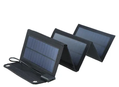 Obrázok produktu pre 20 W solárna nabíjačka – skladací solárny panel s USB portmi, vodotesný, vhodný na kempovanie a cestovanie, kompatibilný so smartfónmi iPhone a Android