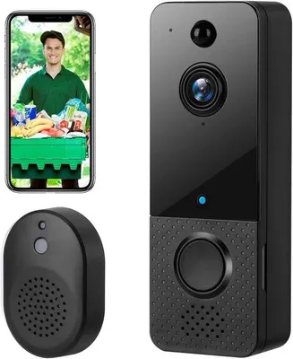 Produktbild von Smartphone- und Tablet-kompatibler Drahtloser Video-Deurbel mit Nachtzicht und Zweigang-Audio