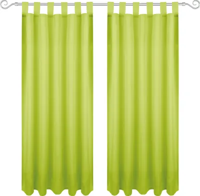 Produktbild von Dekoschal Ellen Schlaufen Blickdicht 2er Pack - 140x245 cm Grün