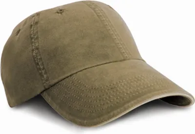Produktbild von Result Headwear RC054X | Washed Sandwich Peak Cap / Kappe / Mütze / Hut - Farbe: Olive Green/Stone - Größe: One Size