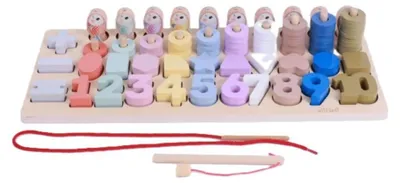Produktbild von EliNeli Holzpuzzle mit Zahlen und Formen