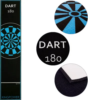 Produktbild von Dart Teppich Blau Target Oche Matte Steeldart Dartpfeile Dartboard Zubehör Dartteppich Darts Abwurflinie Schutz Gummi Boden Dartscheibe 290 x 60 cm Kingpower