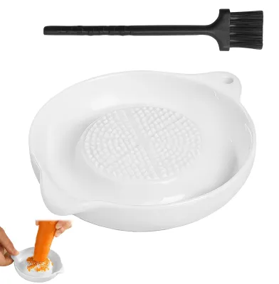 Keramikreibe mit Bürste, scharf, für Ingwer, Knoblauch, Gemüse