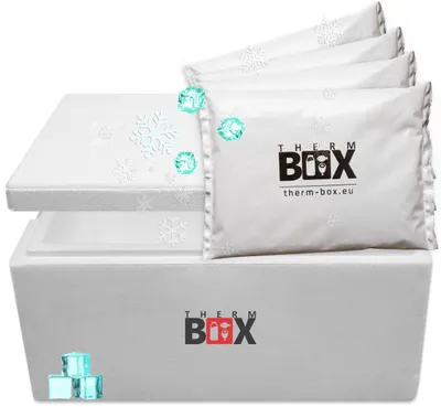Produktbild von THERM BOX Modularbox 31M mit 4x Kühlakku für Kühlbox 31L Innen: 49x30x20cm Transportbox Thermobehälter Wiederverwendbar