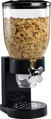 Obrázek produktu pro Stolní dávkovač müsli, velkokapacitní dávkovač rýže, zásobník na müsli, černý