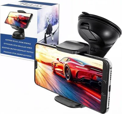 Immagine prodotto di Supporto per cellulare da auto con rotazione a 360 gradi, universale fino a 7,6 pollici