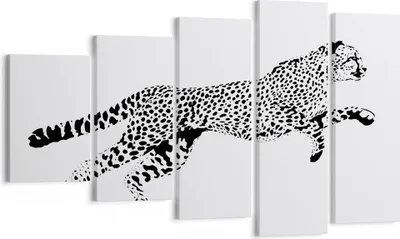 Produktbild von Bild auf Leinwand - Leinwandbild - Gepard Tier Dots - 100x60cm - Wand Bild - Wanddeko - Wandbilder - Leinwanddruck - Bilder - Kunstdruck - Wanddekoration - Leinwand bilder - Wandkunst - EG100x60-3128