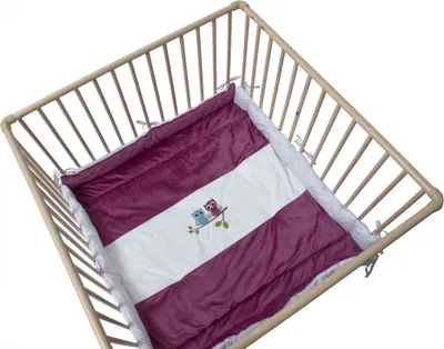 Produktbild von Be Be's Collection 302-72 Laufgittereinlage Motiv Eule fuchsia 75/100x100cm