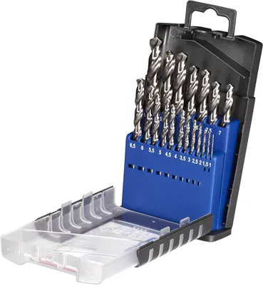 Immagine prodotto di kwb 205920 HSS Metal twist drill bit set 19-piece DIN 338 Cylinder shank 1 pc(s)