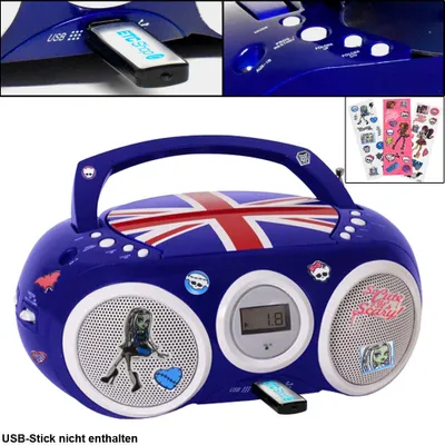 Produktbild von Jungen CD Spieler mit USB Anschluss und Radio mit Sticker