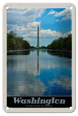 Produktbild von Blechschild Reise 12x18cm Washington USA Amerika Poromac Schild