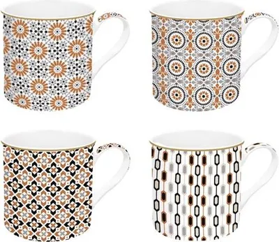 Image de Coffret Mugs Geo Ethnic Design Ethnique Moderne - Easy Life