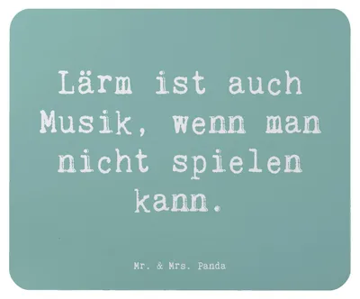Produktbild von Mr. & Mrs. Panda Mauspad Spruch Schlagzeug Lärm - Meeresbrise - Geschenk, Musik, laptop, Mouse Pad, Präsenz, mousematte, Musiker, Percussion, Mousepad, Lernen, Instrument