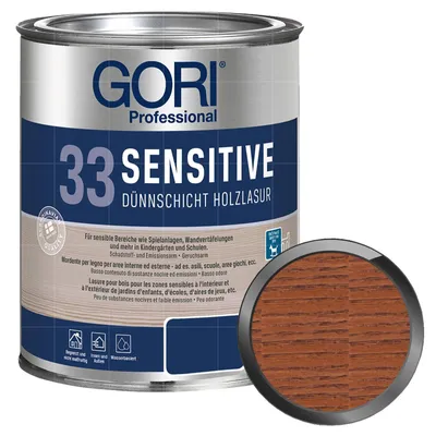 Produktbild von GORI 33 Sensitive Holzlasur 0.75 Liter BURMA TEAK Dünnschichtlasur Holzschutzlasur