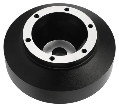 Image de Adaptateur de moyeu de volant court, noir, à 6 trous, ergonomique, de remplacement pour Mitsubishi Ralliart Lancer