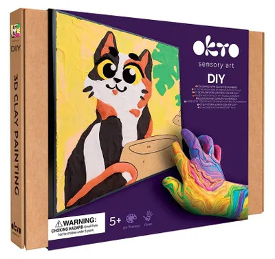Produktbild von Kreatives Modellier-Set "Fröhlicher Kätzchen" mit Modellierfarbe, OKTO 20055