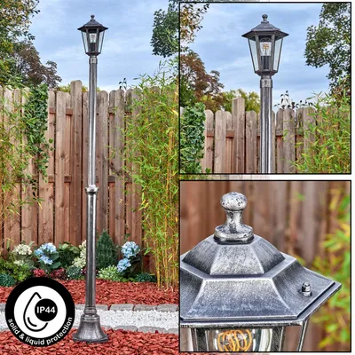 Produktbild von Rivale Außenwegeleuchte aus Metall/Glas in Schwarz/Silber/Klar