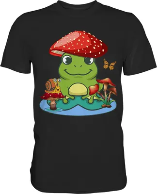 Produktbild von Frosch Schnecke Schmetterling T-Shirt – Black / 4XL