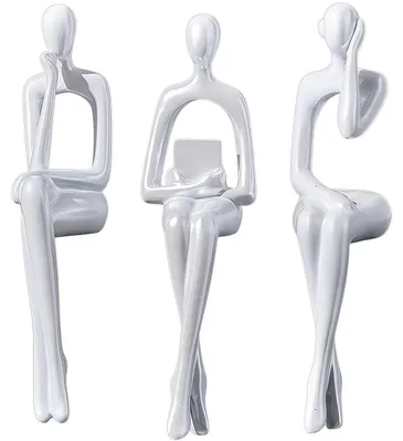 Image de Omgoods - Sculpture en résine abstraite, idéale pour la décoration intérieure et de bureau