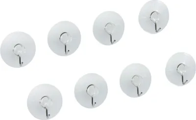 Image de Lot de 2 crochets à ventouse pour salle de bain Fackelmann Tecno