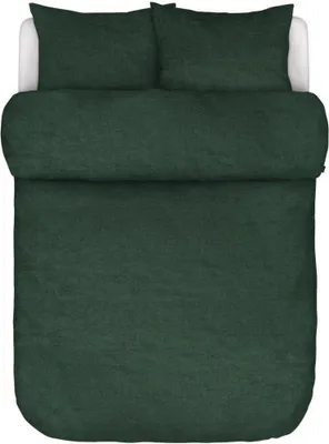 Produktbild von Marc O' Polo Leinen-Bettwäsche-Garnitur Valka  Farbe Deep green Größe 135x200+80x80