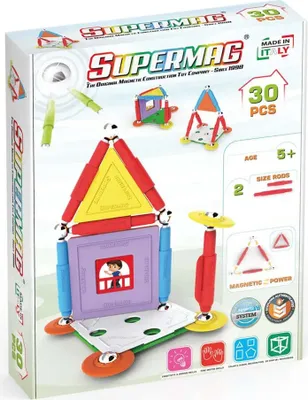 Productafbeelding van Supermag Magnetisch Constructiespeelgoed, 30-delig