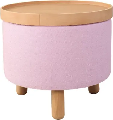 Produktbild von Molde Hocker Beistelltisch mit Tablett Ø50x40cm Rosa