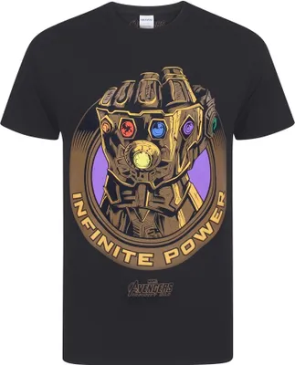 Immagine prodotto di Maglietta Marvel Avengers Infinity War da uomo con guanto NS4434 (XL) (Nero)