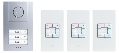 Image de Interphone-portier audio pour maison de 3 appartements, Vistus AD-Alu 4030 argent