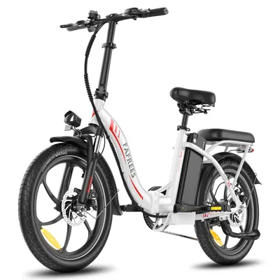 Produktbild von E-Bike Rostfreie Aluminiumlegierung 36 V 20 Ah 720 Wh City e bike 20 Zoll Wasserdicht IP54 bis zu 110 - 150 km mit 7 Gang, Weiß