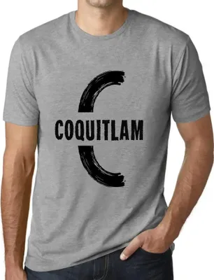 Produktbild von Herren Grafik T-Shirt Coquitlam Öko-Verantwortlich Vintage Jahrgang Kurzarm Lustige Druck Geburtstag Geschenk Mann