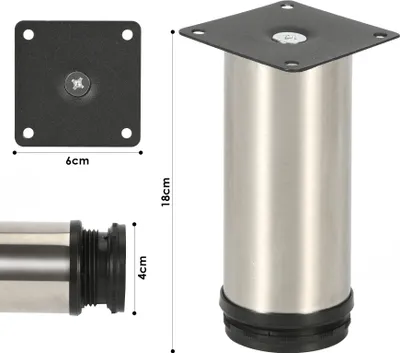 Obrázok produktu pre Jayseuw sada 8 nábytkových nôh nohy stola nohy podstavca nohy stola nohy nábytku z nerezovej ocele，výška: 180 mm
