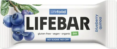 BATON DAKTYLOWY Z JAGODAMI RAW BEZ DODATKU CUKRÓW BEZGLUTENOWY BIO 40 g - LIFEFOOD