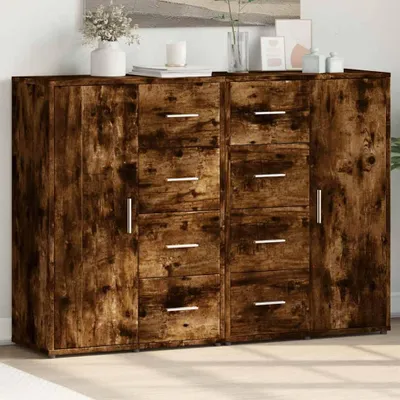 Produktbild von vidaXL Sideboards 2 Stk. Räuchereiche 60x31x84 cm Holzwerkstoff