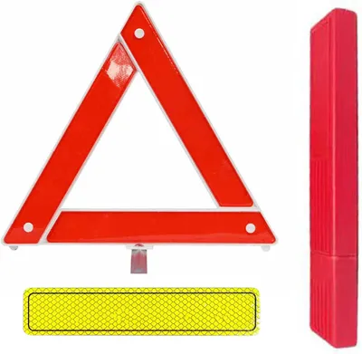 Image de Triangle de signalisation pliable pour voiture, 29 cm, compact et léger, pour les situations d'urgence