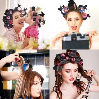 Produktbild von Wärmefreie Locken-Set - Locken ohne Hitze - Klebefedern
