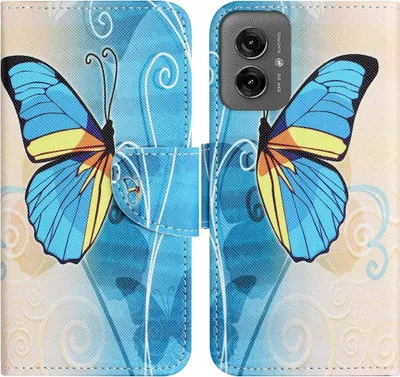 Produktbild von Motorola Moto G55 Hülle - Coverup Klapphülle - Blauer Schmetterling