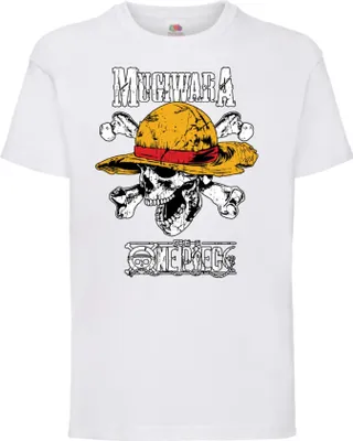 Produktbild von Kinder T-Shirt One Manga Piece Anime 06 Mugiwara, 3-4 Jahr - 104 / Weiß