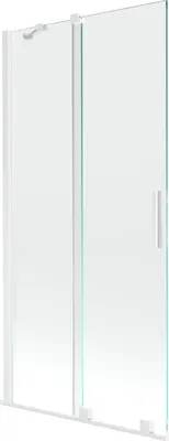 Image de Mexen Velar Paroi de baignoire à 2 volets Réglable 90 x 150 cm, transparent, blanc - 896-090-000-01-20
