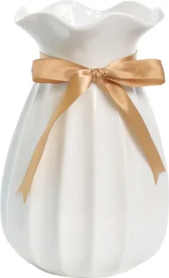 Produktbild von Moderne 20 cm Keramische Blumenvasen für Zuhause - Weiß - Kleine Größe