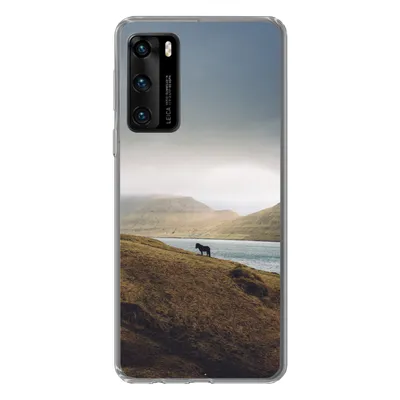 Produktbild von MuchoWow® Handyhülle Schutzhülle Hülle für Huawei P40 Pferd - Berg - Landschaft Silikon Softcase Handy Hülle - Handytasche
