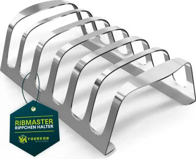 Produktbild von Yourkon Rippchenhalter Grill Edelstahl RibMaster für 6 Rippchen