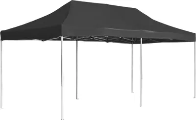 Image de The Living Store Tente de réception professionnelle pliable aluminium 6x3 m Anthracite