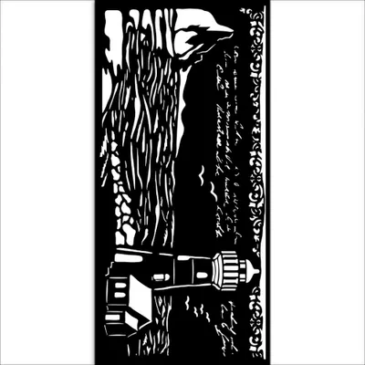 Produktbild von Schablone "Silent Sea - Lighthouse", 12 x 25 cm