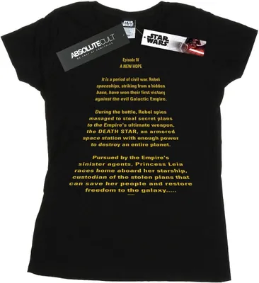 Produktbild von Star Wars - "A New Hope Opening Crawl" T-Shirt für Damen BI41882 (XL) (Schwarz)